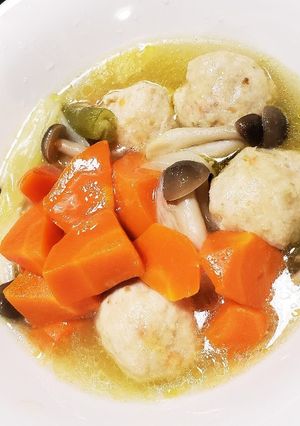 鳥肉団子と野菜の和風煮込み-レシピのメイン写真