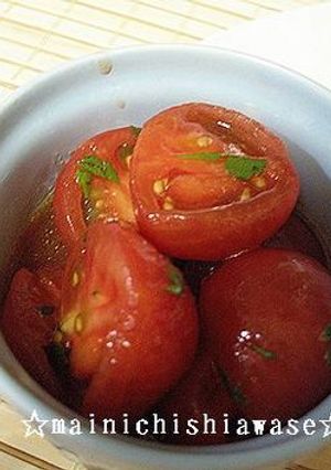 トマトのポン酢マリネ　カレーのお供に-レシピのメイン写真