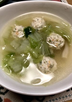 鶏団子のスープ-レシピのメイン写真