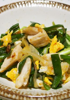 胸肉とニラと卵のあっさり炒め♪-レシピのメイン写真