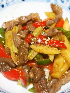 牛肉とじゃがいもの辛味炒め-レシピのメイン写真