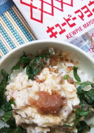 鰹節　梅干　大葉の簡単和風ポテサラ丼-レシピのメイン写真