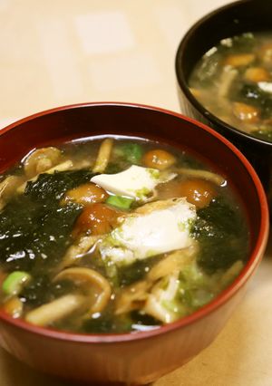 朝昼夕♪焼き海苔なめこ長ねぎのみそ汁-レシピのメイン写真
