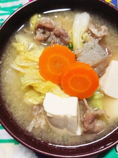 サツマイモの甘みでほっこり☆白菜の豚汁☆-レシピのメイン写真