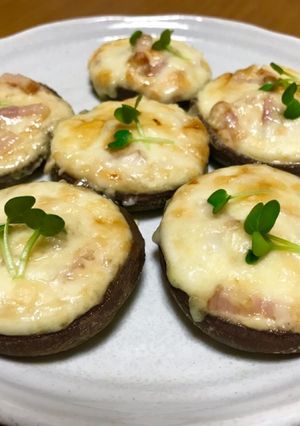 しいたけのチーズベーコン焼き-レシピのメイン写真