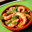 車海老のショートパスタ スペイン風