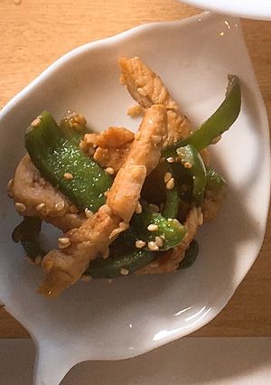 ピーマンと鶏胸肉のマヨポン炒め-レシピのメイン写真