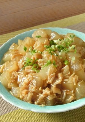 ご飯にあう！コロコロ大根＆とろとろエノキ-レシピのメイン写真