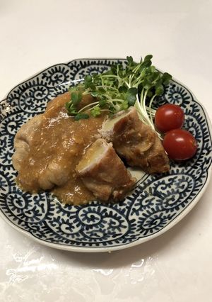 リンゴの豚肉肉巻き味噌煮-レシピのメイン写真