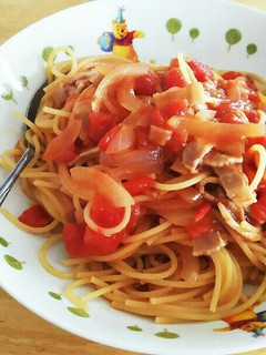 ほんのり和風なワンポットトマトパスタ-レシピのメイン写真
