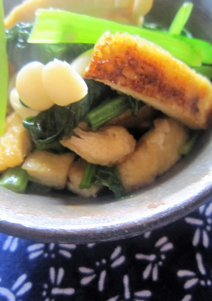 小松菜と油揚げの炒め煮-レシピのメイン写真