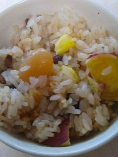 さつまいもと甘納豆の炊き込みおこわ-レシピのメイン写真