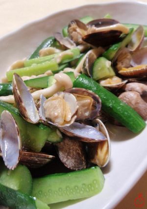 あさりときゅうりの変わりバター炒め。-レシピのメイン写真