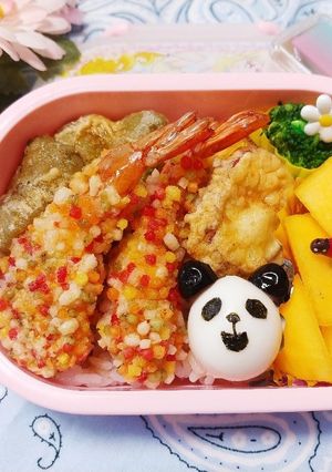 キャラ弁☆うずらの卵でかわいいパンダ☆-レシピのメイン写真