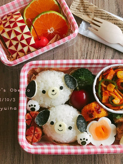 お手わんちゃんの簡単キャラ弁♡遠足弁当♪-レシピのメイン写真