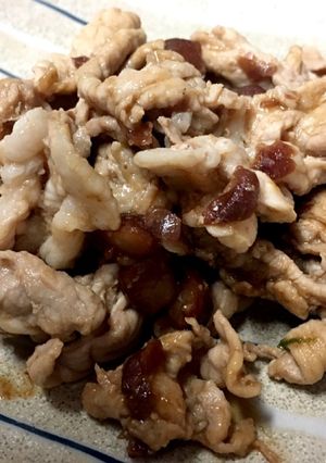 簡単豆料理 金時豆と豚の甘辛炒め-レシピのメイン写真