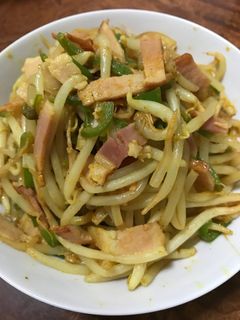 ピリッと辛旨、もやしのカレー炒め-レシピのメイン写真