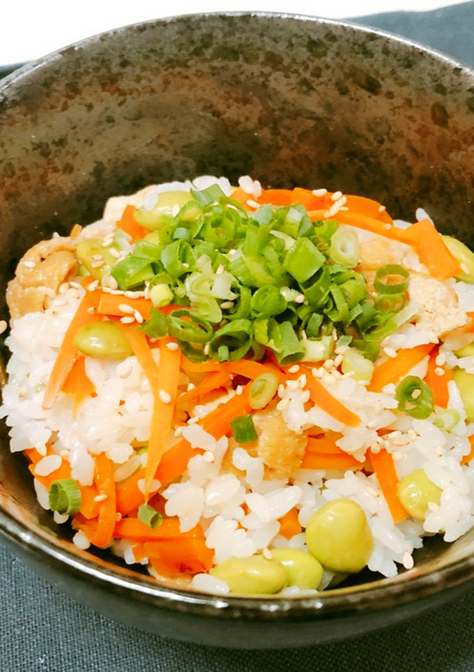 枝豆とにんじんの簡単まぜご飯-レシピのメイン写真