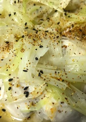 電子レンジでネギ蒸し鶏むね肉のポン酢和え-レシピのメイン写真