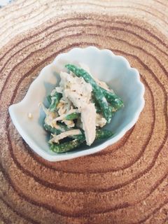 ゆで鶏といんげんのマヨチーズ和え-レシピのメイン写真