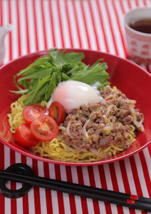 甘酒で！アレンジ☆簡単汁なし担々麺-レシピのメイン写真