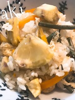 炊飯器で簡単☆山菜栗おこわ-レシピのメイン写真