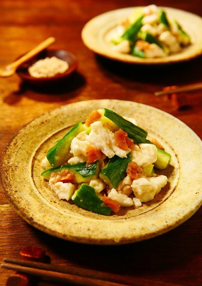 手ちぎりはんぺんときゅうりの梅さわび和え-レシピのメイン写真