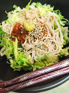 梅レタスサラダ蕎麦-レシピのメイン写真