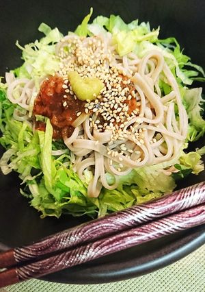 梅レタスサラダ蕎麦-レシピのメイン写真