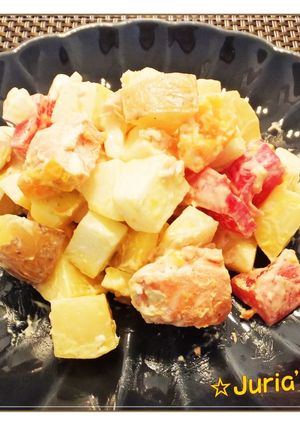 秋★鮭とリンゴのごろごろ濃厚ポテトサラダ-レシピのメイン写真