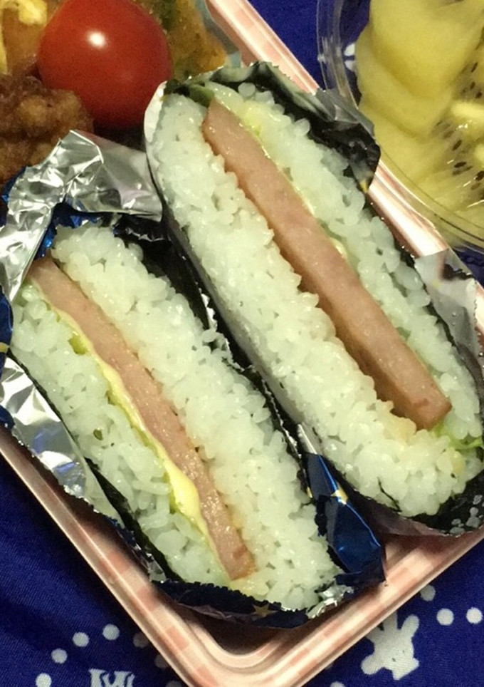 ＊厚切りハムとレタスのおにぎらず＊-レシピのメイン写真