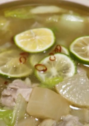 味覇で揚げ大根の鳥ゆず鍋-レシピのメイン写真