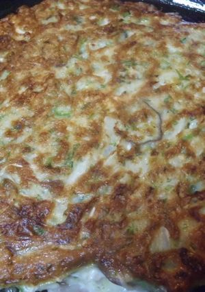 オクラと間引き菜入り…お好み焼き-レシピのメイン写真