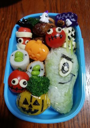 キャラ弁　プランクトン　ハロウィン-レシピのメイン写真