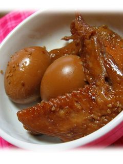 味付けいらずで簡単手羽先ゆで卵煮るだけ~-レシピのメイン写真