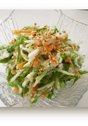 京みず菜の豆腐ドレッシングサラダ-レシピのメイン写真