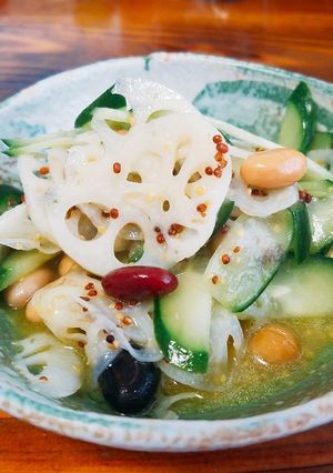 れんこんと大豆のマスタードサラダ-レシピのメイン写真
