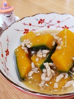 豚ひき肉とかぼちゃの味噌そぼろ煮-レシピのメイン写真