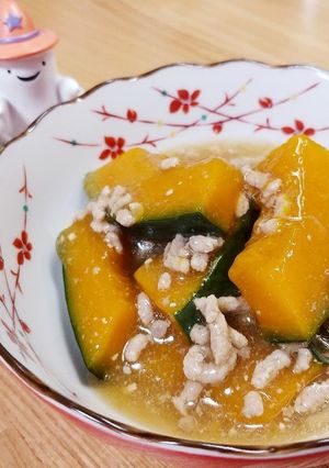 豚ひき肉とかぼちゃの味噌そぼろ煮-レシピのメイン写真