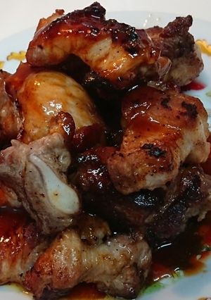 焼き豚リブロースのトマト醤油ソースがけ-レシピのメイン写真