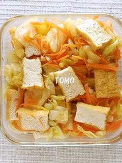レンジで!キャベツと厚揚げの豆板醤和え-レシピのメイン写真