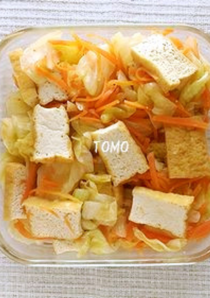 レンジで！キャベツと厚揚げの豆板醤和え-レシピのメイン写真