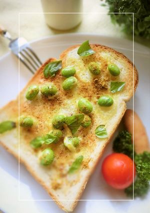 バター香る❀枝豆のカレートースト-レシピのメイン写真