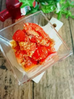 3分で簡単♡トマトのゴマおかかサラダ-レシピのメイン写真