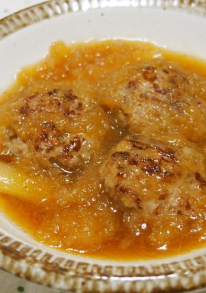 豚ミンチの肉団子のおろし煮♪-レシピのメイン写真