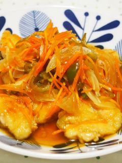 むね肉の南蛮漬け♪野菜たっぷり♪-レシピのメイン写真