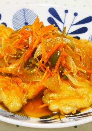むね肉の南蛮漬け♪野菜たっぷり♪-レシピのメイン写真
