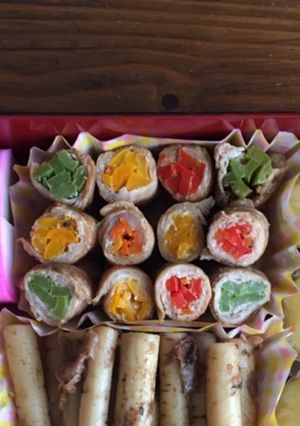 カラフル♡ほめられ酢でパプリカ肉巻き-レシピのメイン写真