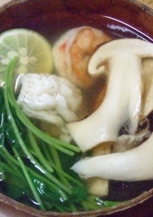 ハモと松茸のお吸い物-レシピのメイン写真