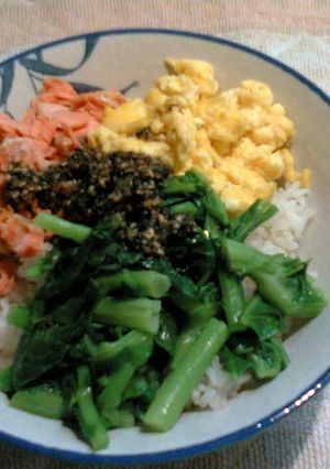 鮭の三色丼-レシピのメイン写真